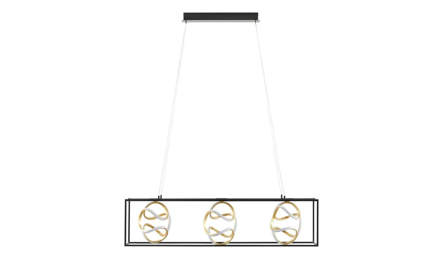 Fischer-Honsel LED-Pendelleuchte, schwarz/blattgold-optik 3 Fischer-Honsel LED-Pendelleuchte, schwarz/blattgold-optik – Bild 3