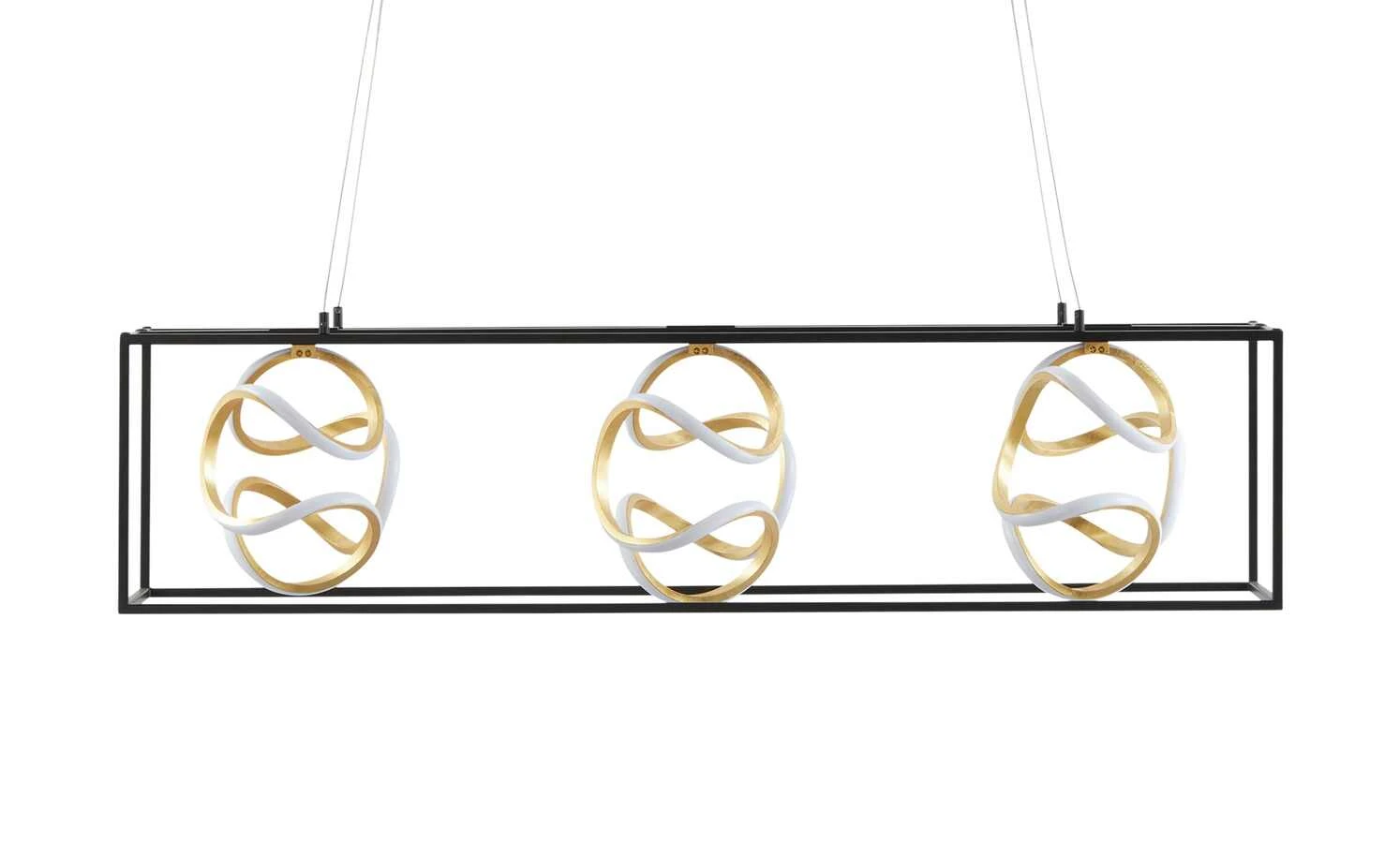 Fischer-Honsel LED-Pendelleuchte, schwarz/blattgold-optik 8 Fischer-Honsel LED-Pendelleuchte, schwarz/blattgold-optik – Bild 8