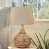 HOME STORY Rattan-Tischleuchte, 1-flammig