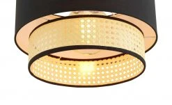 HOME STORY Pendelleuchte, 1-flammig, schwarz/ Rattanoptik -Innenleuchten Verkaufsladen 11686474 2 202205021317