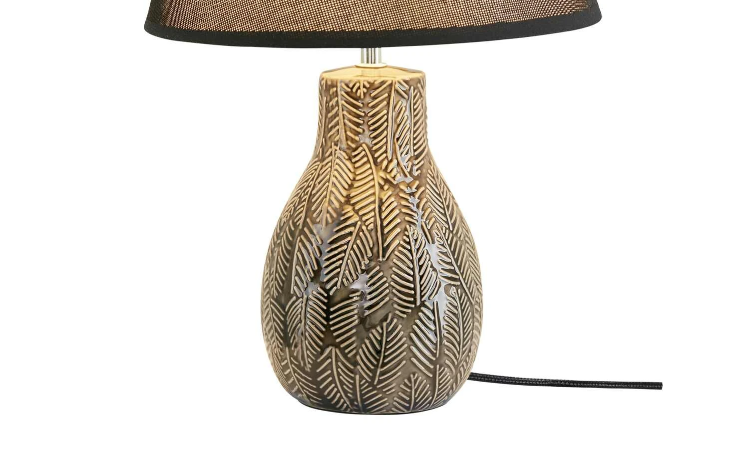 HOME STORY Keramik-Tischleuchte, 1-flammig, schwarz 4 HOME STORY Keramik-Tischleuchte, 1-flammig, schwarz – Bild 4