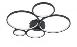 Trio LED-Deckenleuchte, Kreise, schwarz 12 Trio LED-Deckenleuchte, Kreise, schwarz -Innenleuchten Verkaufsladen 11686500 5 202103182233