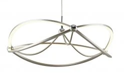 Trio LED-Pendelleuchte Nickel-matt geschwungen | silberfarben, Weiß -Innenleuchten Verkaufsladen 11686505 3 202104212234