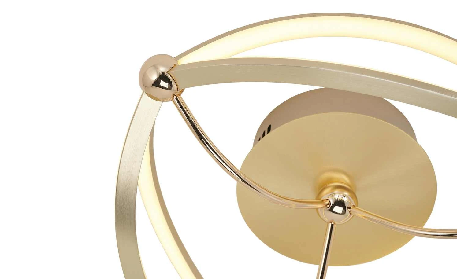 Trio LED-Deckenleuchte, messing-matt, geschwungen | messingfarben 3 Trio LED-Deckenleuchte, messing-matt, geschwungen | messingfarben – Bild 3