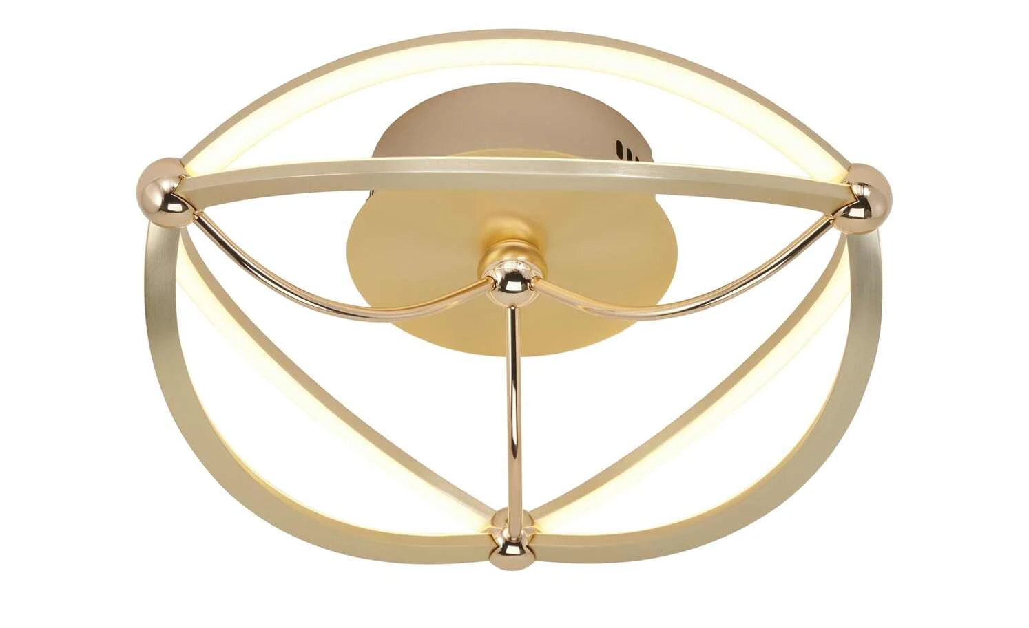 Trio LED-Deckenleuchte, messing-matt, geschwungen | messingfarben 4 Trio LED-Deckenleuchte, messing-matt, geschwungen | messingfarben – Bild 4