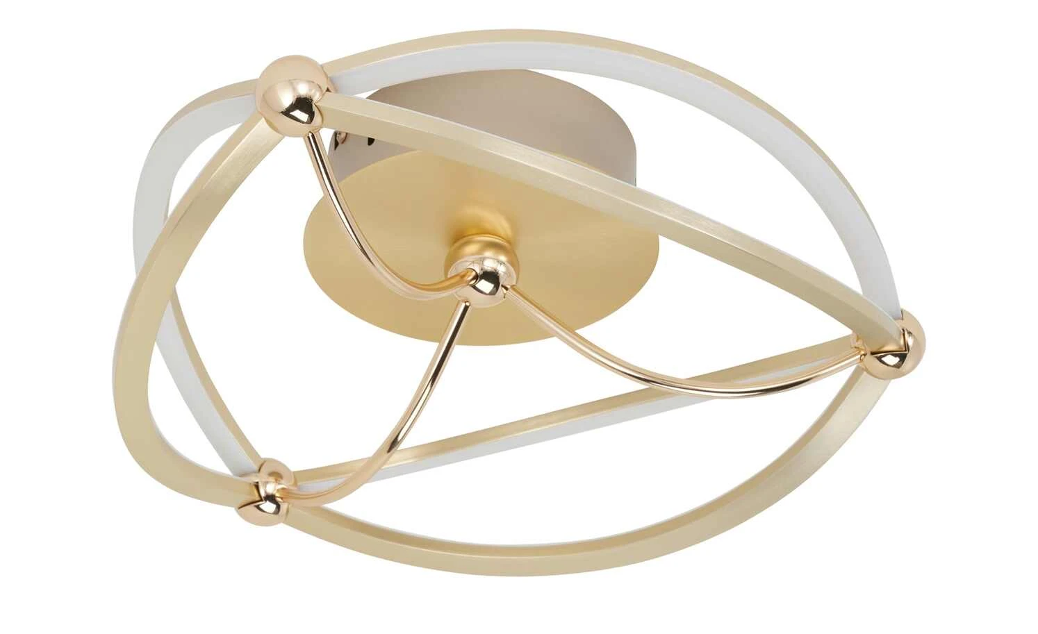 Trio LED-Deckenleuchte, messing-matt, geschwungen | messingfarben 2 Trio LED-Deckenleuchte, messing-matt, geschwungen | messingfarben – Bild 2