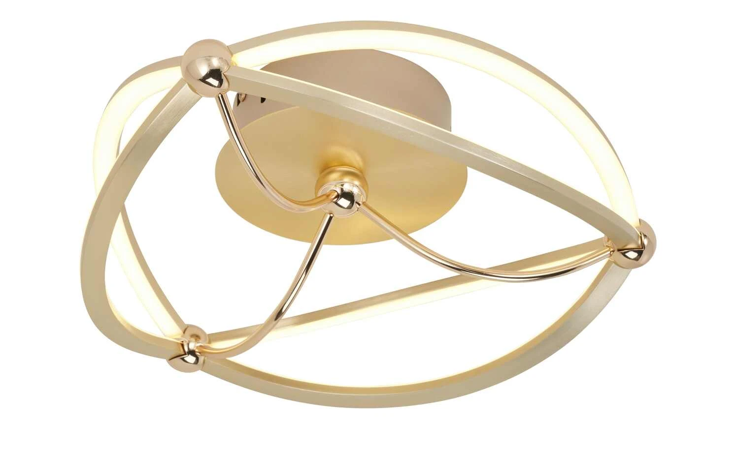 Trio LED-Deckenleuchte, messing-matt, geschwungen | messingfarben 6 Trio LED-Deckenleuchte, messing-matt, geschwungen | messingfarben – Bild 6