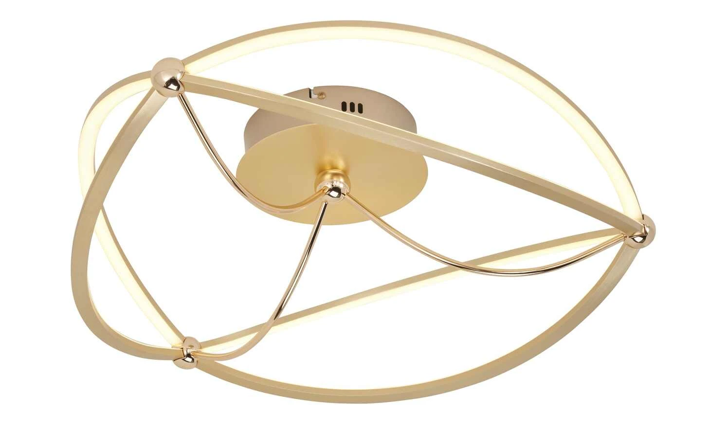 Trio LED-Deckenleuchte, messing-matt, geschwungen ´groß´ | messingfarben 3 Trio LED-Deckenleuchte, messing-matt, geschwungen ´groß´ | messingfarben – Bild 3