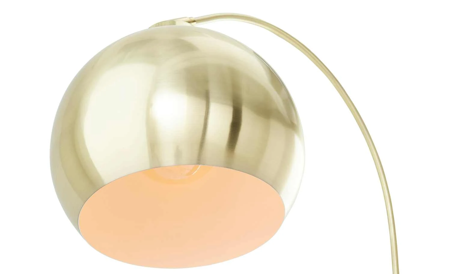 KHG Bogenleuchte, 1-flammig, messing-matt | Goldfarben 6 KHG Bogenleuchte, 1-flammig, messing-matt | Goldfarben – Bild 6