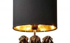 for friends Keramik-Tischleuchte, 1-flammig, goldfarbig `3 Affen` -Innenleuchten Verkaufsladen 11686535 3 202201111238