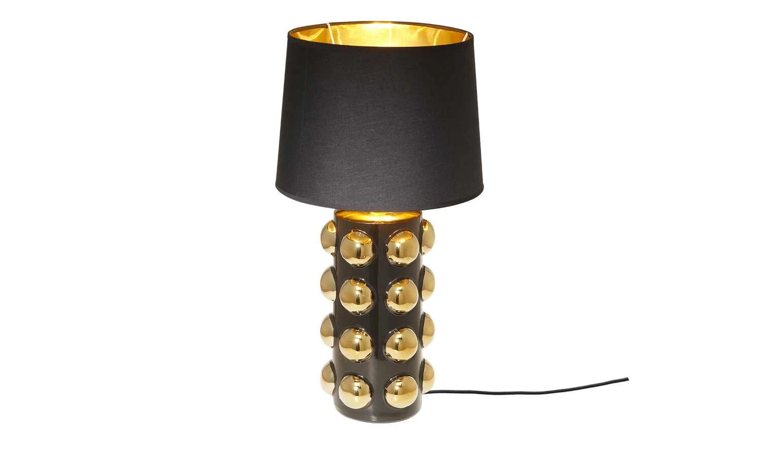 HOME STORY Tischleuchte, 1-flammig, schwarz/gold 2 HOME STORY Tischleuchte, 1-flammig, schwarz/gold – Bild 2