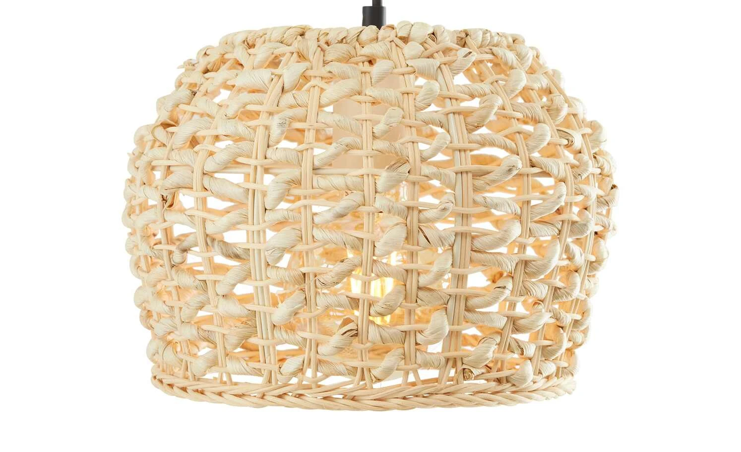 HOME STORY Rattan-Pendelleuchte, 3-flammig 3 HOME STORY Rattan-Pendelleuchte, 3-flammig – Bild 3