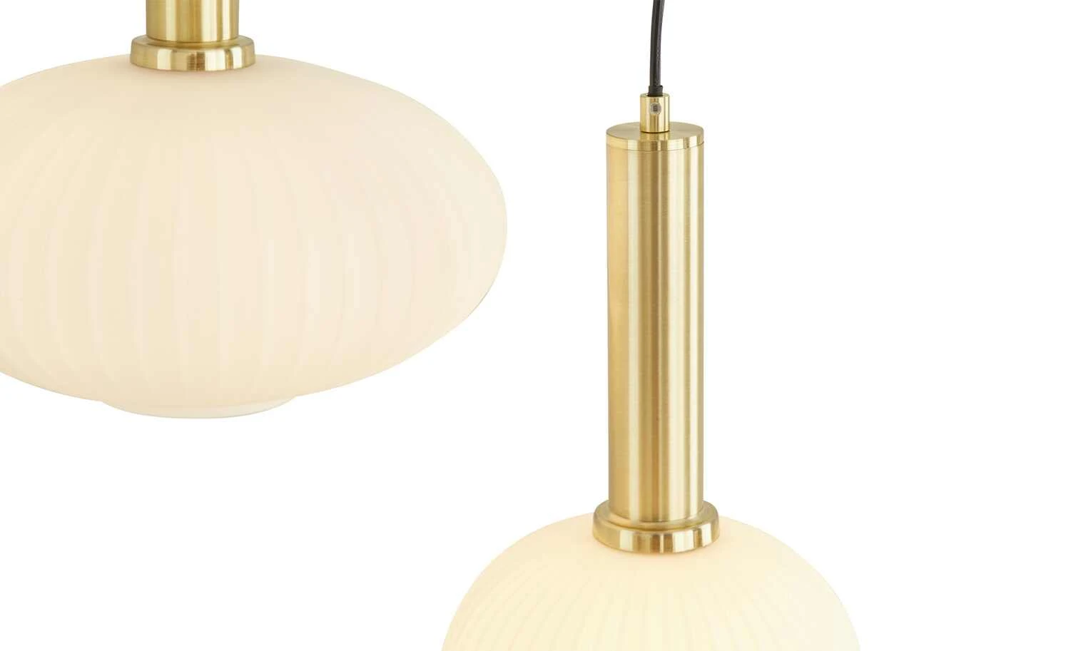 KHG Pendelleuchte, 3-flammig, schwarz / goldfarben 4 KHG Pendelleuchte, 3-flammig, schwarz / goldfarben – Bild 4