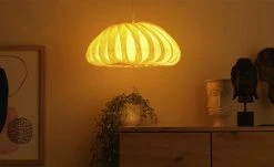 for friends Kunststoff-Pendelleuchte in Holzoptik