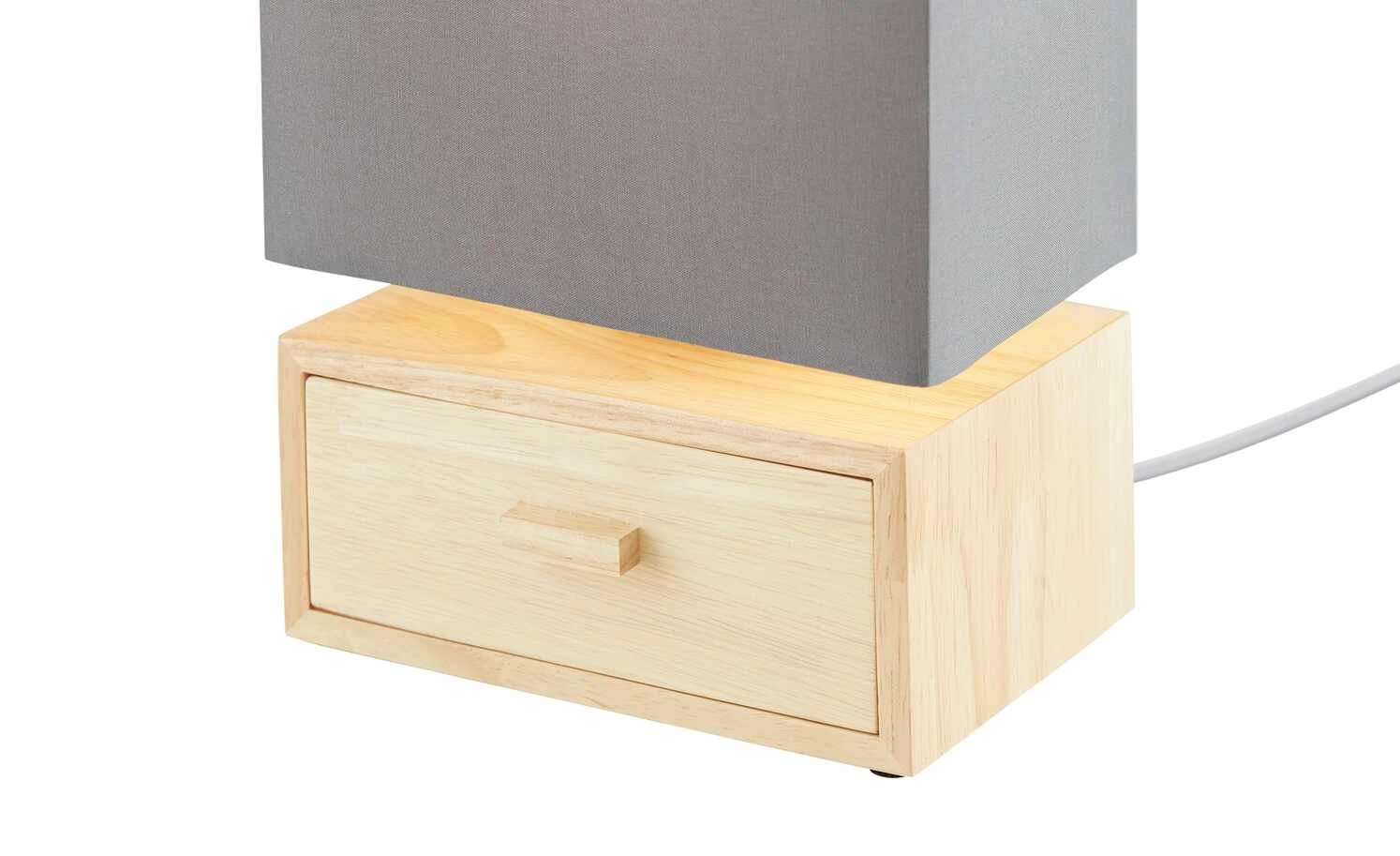 for friends Tischleuchte, 1-flammig, Holz/ Stoffschirm grau 5 for friends Tischleuchte, 1-flammig, Holz/ Stoffschirm grau – Bild 5