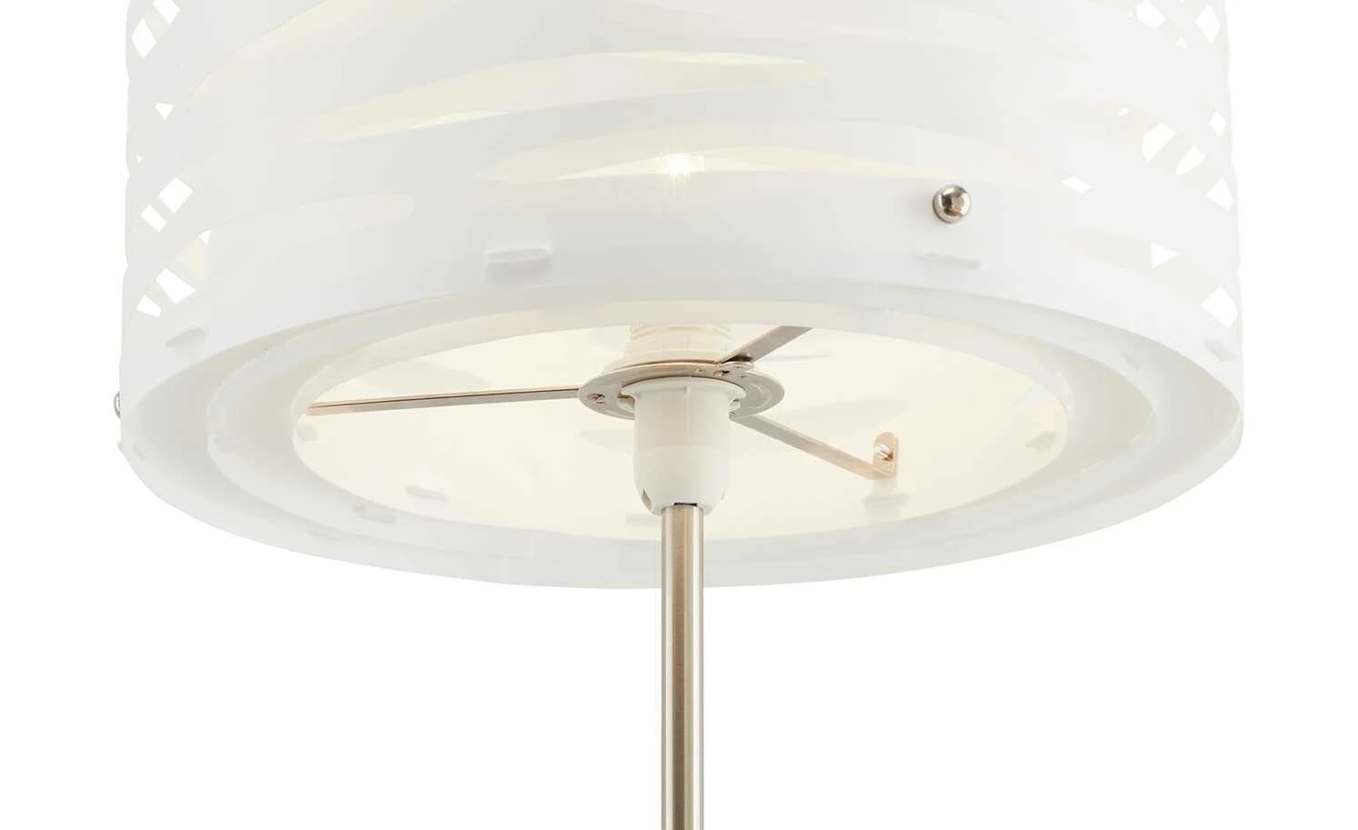 for friends Tischleuchte, 1-flammig, Nickel, Schirm mit Stanzung 6 for friends Tischleuchte, 1-flammig, Nickel, Schirm mit Stanzung – Bild 6