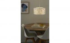 for friends Pendelleuchte, 1-flammig, Schirm weiß mit Stanzungen