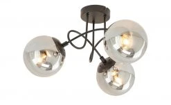 KHG Deckenleuchte, 3-flammig, schwarz/Rauchglas -Innenleuchten Verkaufsladen 11686572 1 202202182232