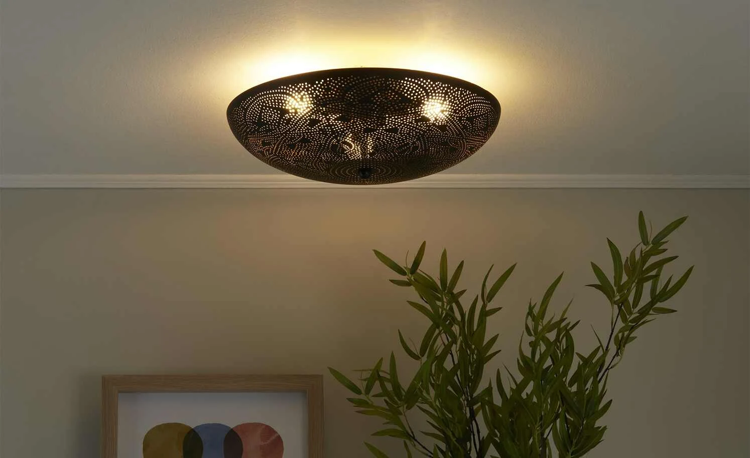 KHG Deckenleuchte, 3-flammig, Metallschale schwarz 1 KHG Deckenleuchte, 3-flammig, Metallschale schwarz