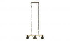 KHG Pendelleuchte, 3-flammig, schwarz mit Pinienholz -Innenleuchten Verkaufsladen 11686575 8 202203081236