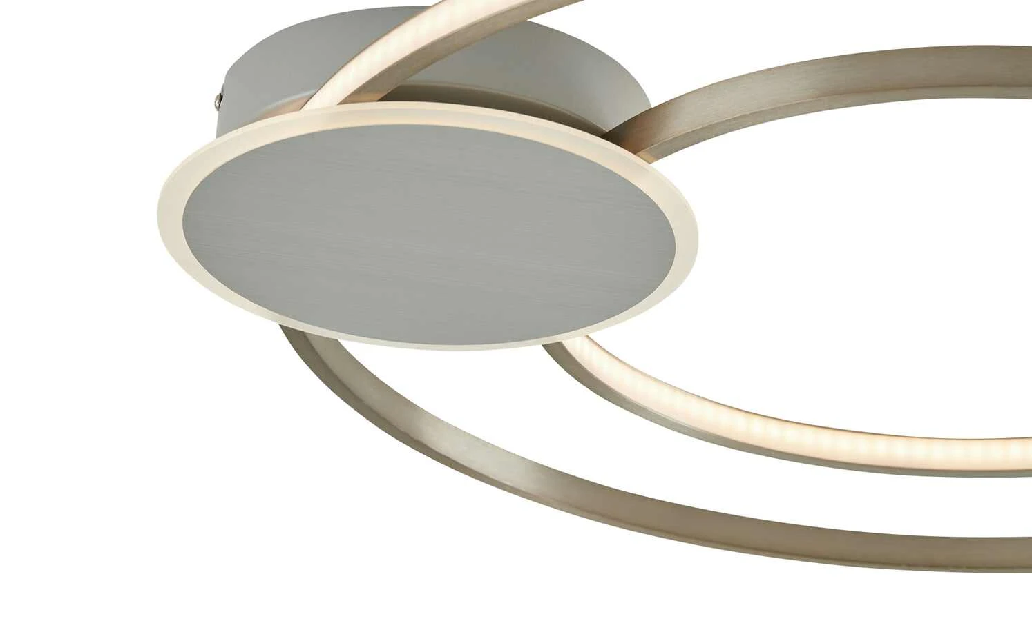 KHG LED-Deckenleuchte, 2-flammig, Nickel-matt ´Kreise´ 4 KHG LED-Deckenleuchte, 2-flammig, Nickel-matt ´Kreise´ – Bild 4