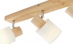 KHG Deckenstrahler, 3-flammig, Holz/ Stoffschirm weiß -Innenleuchten Verkaufsladen 11686651 6 202205022313
