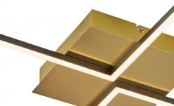 HOME STORY LED-Deckenleuchte, 2-flammig, schwarz/goldfarben -Innenleuchten Verkaufsladen 11686679 1 202203021235