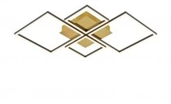 HOME STORY LED-Deckenleuchte, 4-flammig, schwarz/goldfarben -Innenleuchten Verkaufsladen 11686680 1 202203021235