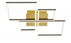 HOME STORY LED-Deckenleuchte, 4-flammig, schwarz/goldfarben -Innenleuchten Verkaufsladen 11686680 2 202203021235