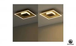 HOME STORY LED-Deckenleuchte, schwarz/goldfarben