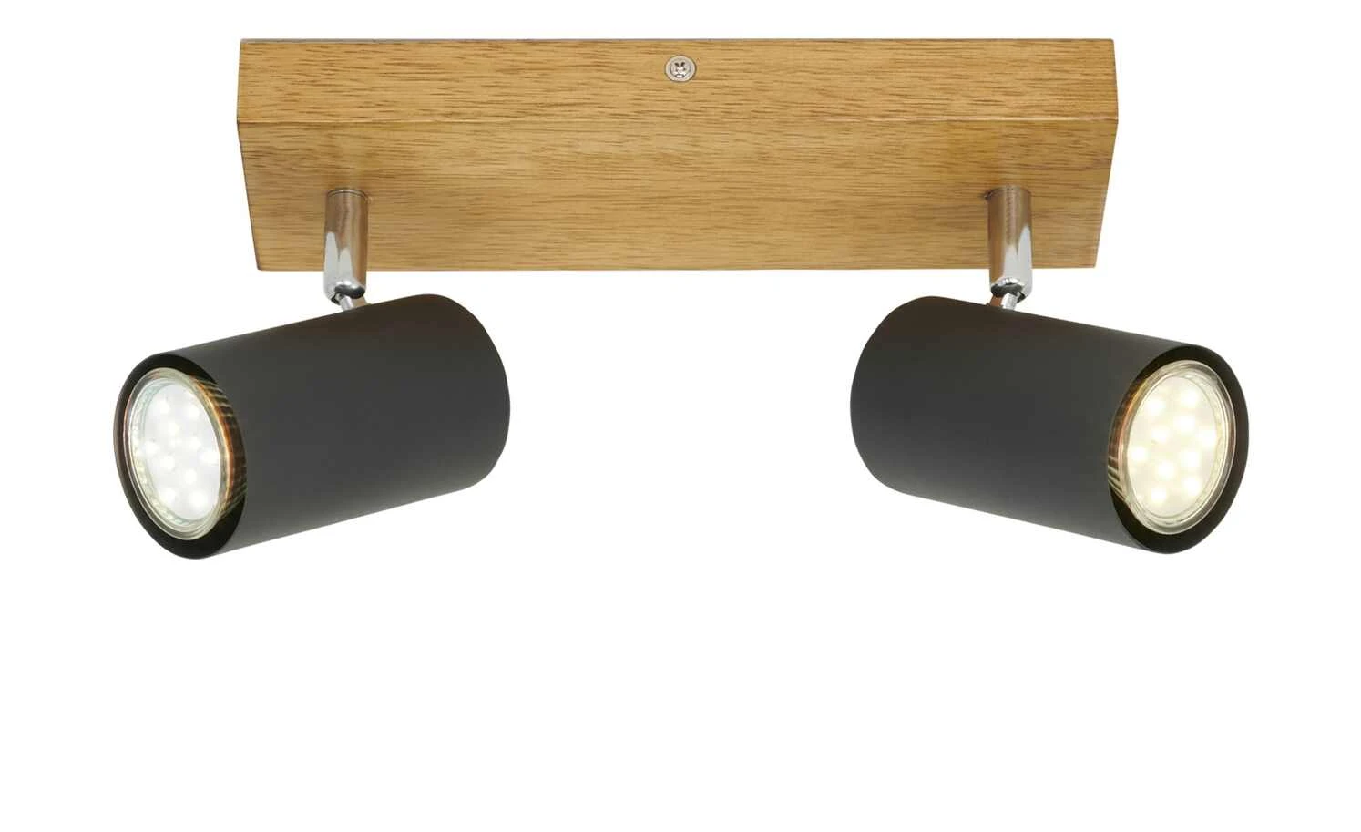 Trio Deckenspot, 2-flammig, schwarz / Eiche 3 Trio Deckenspot, 2-flammig, schwarz / Eiche – Bild 3