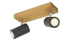 Trio Deckenspot, 2-flammig, schwarz / Eiche 10 Trio Deckenspot, 2-flammig, schwarz / Eiche -Innenleuchten Verkaufsladen 11686693 2 202104272235