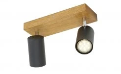 Trio Deckenspot, 2-flammig, schwarz / Eiche 11 Trio Deckenspot, 2-flammig, schwarz / Eiche -Innenleuchten Verkaufsladen 11686693 3 202104272235