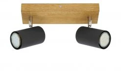 Trio Deckenspot, 2-flammig, schwarz / Eiche 12 Trio Deckenspot, 2-flammig, schwarz / Eiche -Innenleuchten Verkaufsladen 11686693 4 202104291236