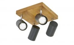 Trio Deckenspot, 4-flammig, schwarz / Eiche -Innenleuchten Verkaufsladen 11686695 6 202104272235