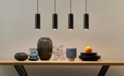 Trio Pendelleuchte, 4-flammig, schwarz