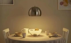 HOME STORY Pendelleuchte, 1-flammig, Nickel-matt | silberfarben