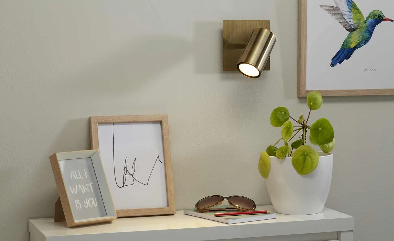 Trio Strahler, 1-flammig, altmessing | 9|cm 1 Trio Strahler, 1-flammig, altmessing | 9|cm