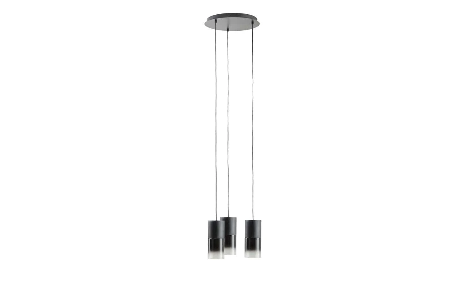 Trio Pendelleuchte, 3-flammig, Rauchglas schwarz 3 Trio Pendelleuchte, 3-flammig, Rauchglas schwarz – Bild 3