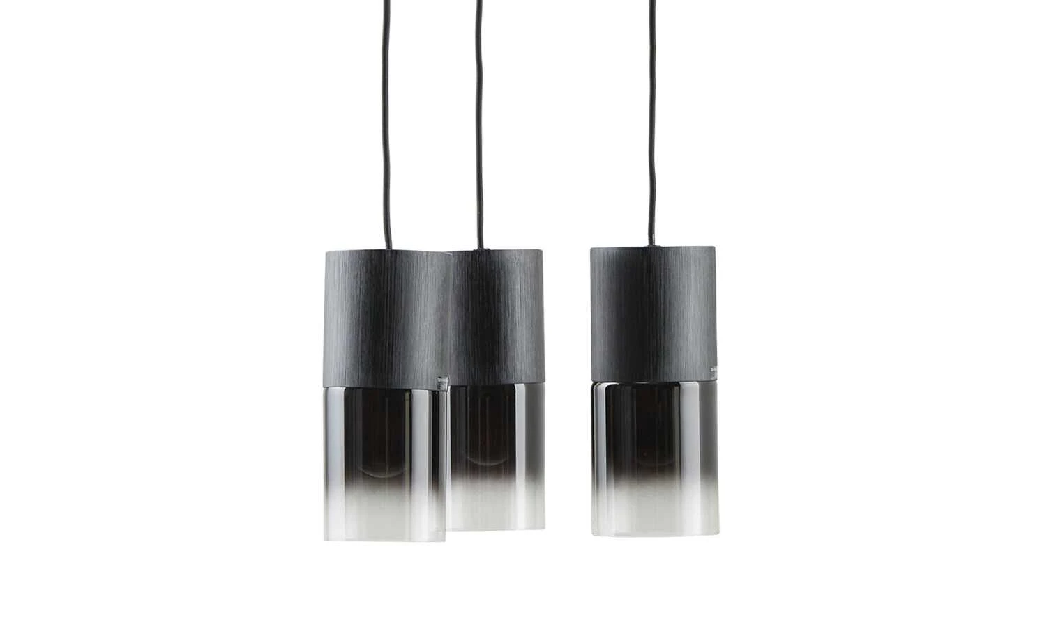 Trio Pendelleuchte, 3-flammig, Rauchglas schwarz 4 Trio Pendelleuchte, 3-flammig, Rauchglas schwarz – Bild 4