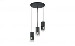 Trio Pendelleuchte, 3-flammig, Rauchglas schwarz 13 Trio Pendelleuchte, 3-flammig, Rauchglas schwarz -Innenleuchten Verkaufsladen 11686734 4 202202242232