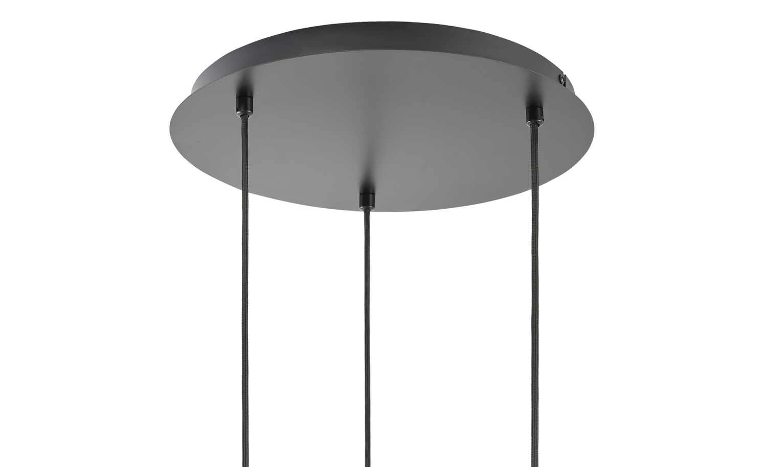 Trio Pendelleuchte, 3-flammig, Rauchglas schwarz 8 Trio Pendelleuchte, 3-flammig, Rauchglas schwarz – Bild 8