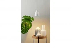 Pendelleuchte, 1-flammig, Metall weiß