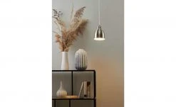 Pendelleuchte, 1-flammig, Metall eisenfarben | silberfarben