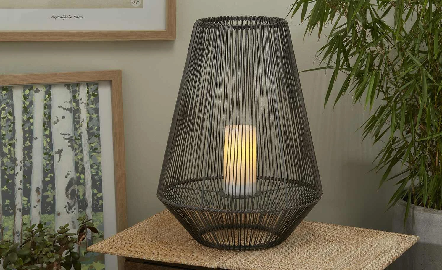 Trio Solar-Außen-Tischleuchte, grau ´groß´ 1 Trio Solar-Außen-Tischleuchte, grau ´groß´