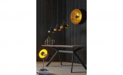 KHG Tischleuchte, 1-flammig, schwarz/goldfarben