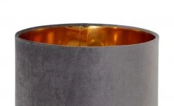 Fischer-Honsel Tischleuchte, 1-flammig, grau Samt `klein´ | 32|cm Grau -Innenleuchten Verkaufsladen 11686924 4 202112281240