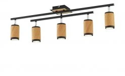 Deckenstrahler, 5-flammig, Eiche / schwarz -Innenleuchten Verkaufsladen 11686936 2 202203081236