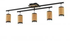 Deckenstrahler, 5-flammig, Eiche / schwarz -Innenleuchten Verkaufsladen 11686936 3 202203081236