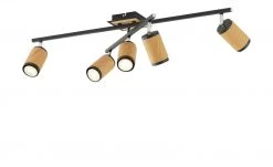 Deckenstrahler, 5-flammig, Eiche / schwarz -Innenleuchten Verkaufsladen 11686936 4 202203081236